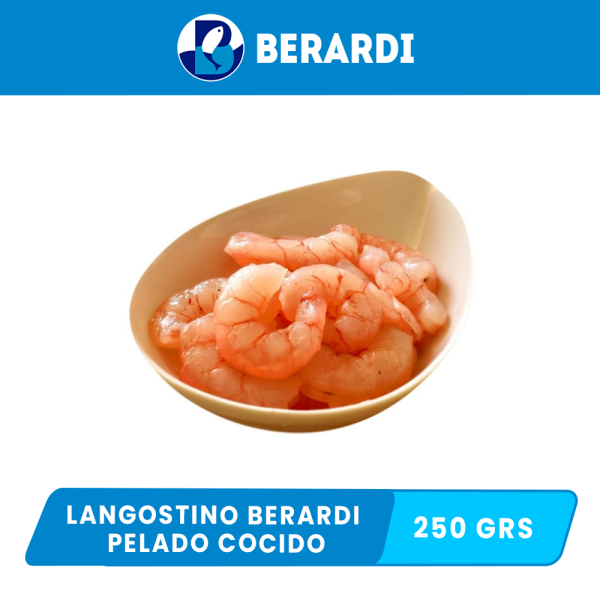 Langostino Berardi Pelado Cocido x 250 grs>